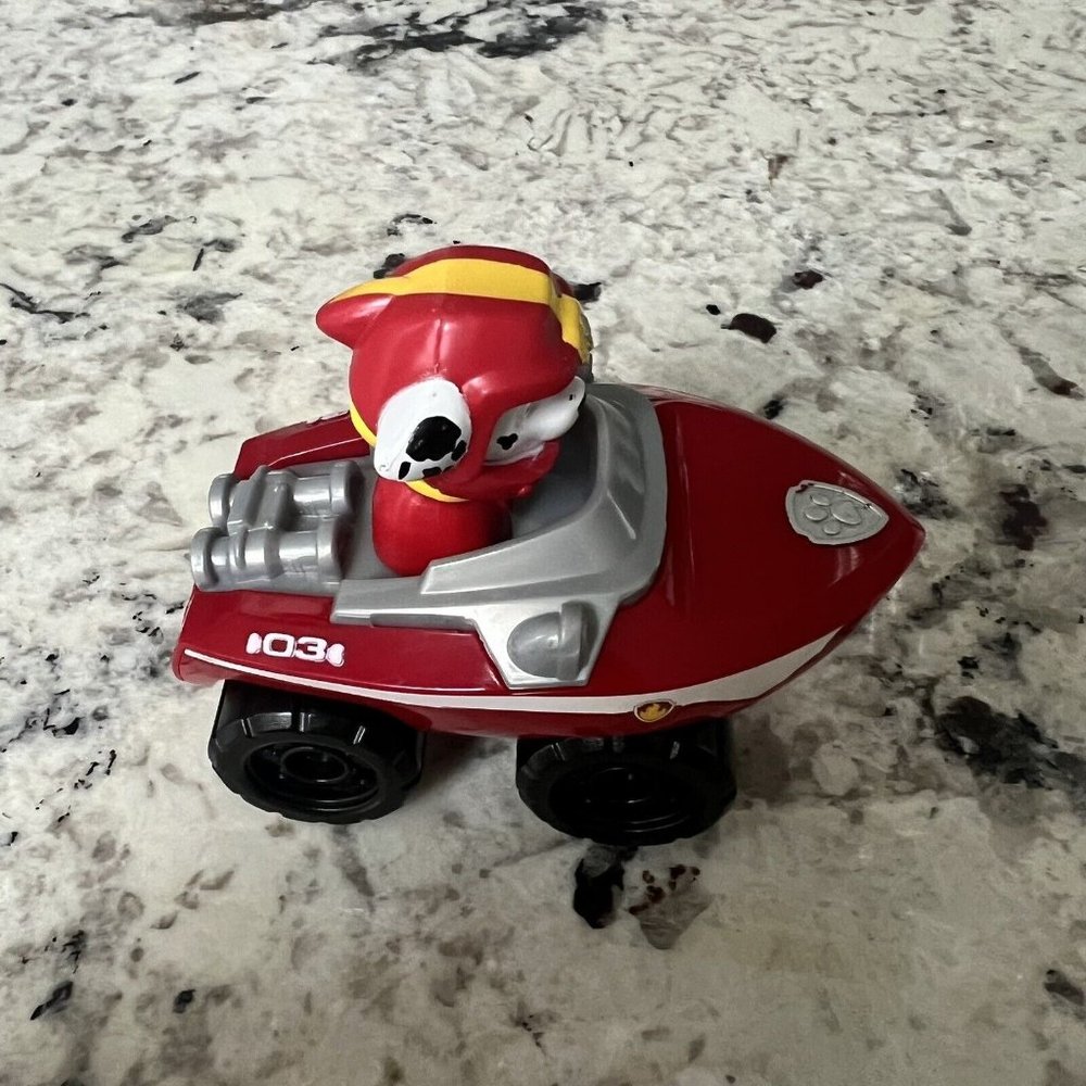 Paw Patrol Rescue Racers: Sea Patrol Marshall - 4in. Rolling Vehicle